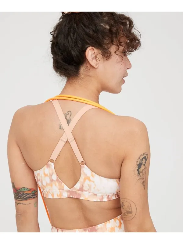 NWT OFFLINE by Aerie Shine Strappy Back Sports Bra - Size: Large - Image 9