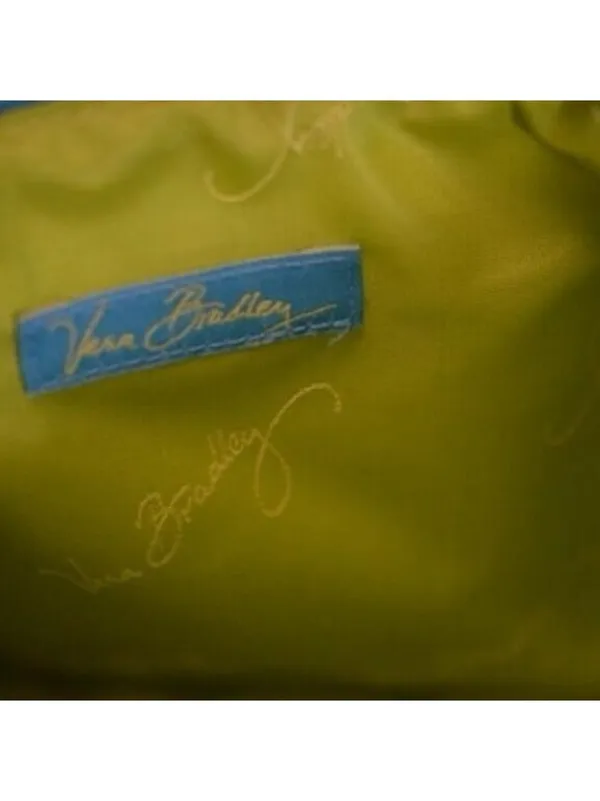 Vera Bradley Quilted Blue Shoulder Bag One Size Green Interior - Image 4