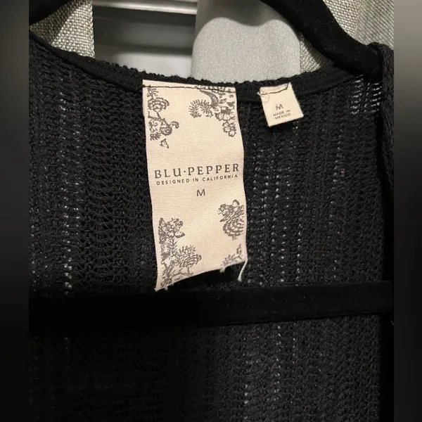 Blu Pepper Black Knit Cardigan - Image 2