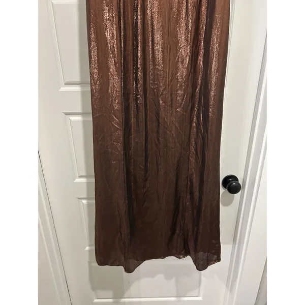 Sugarlips Sz Large Rina Metallic Aspen Dress Formal Wedding Gala Stretch Bronze - Image 8