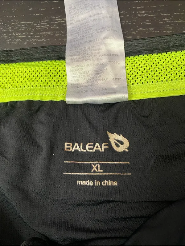 Baleaf Black Athletic Shorts with Logo - Image 4