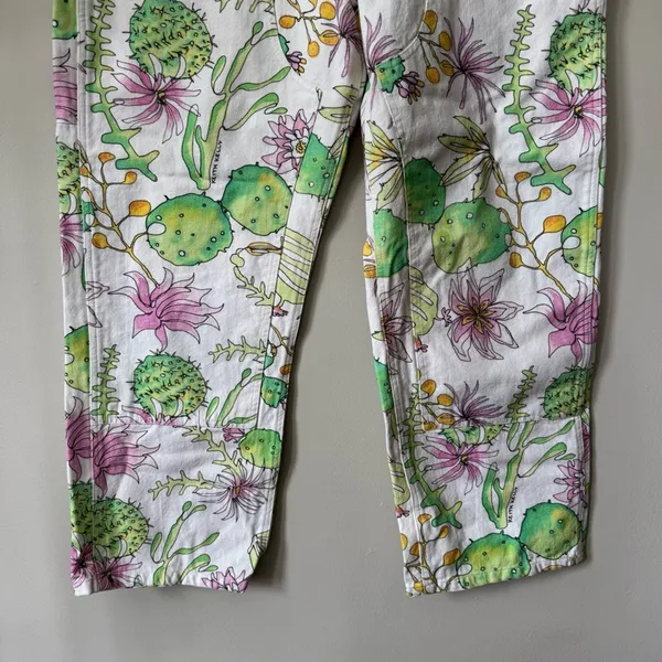 Keith Kelly NYC Printed Cactus Double Knee Carpenter Pants Size XL‎ - Image 4