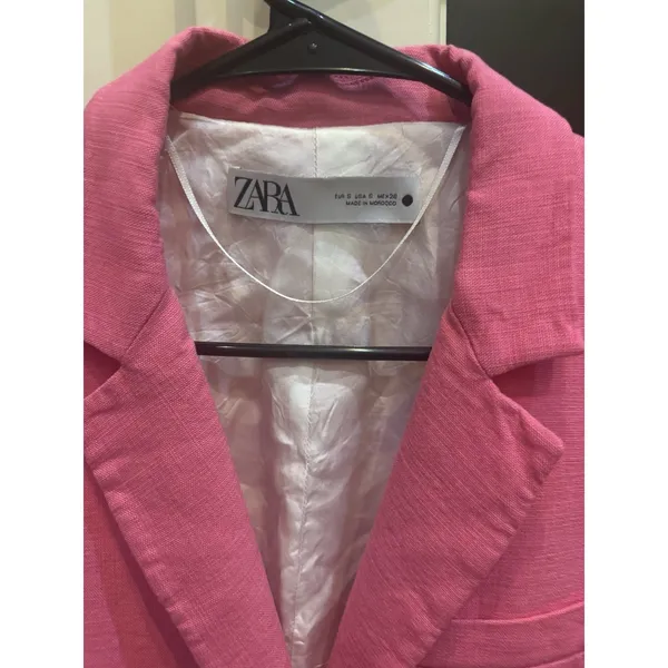 Zara Women's Blazer Size S Hot Pink Corporate Barbie‎ Preppy Spring Business - Image 3
