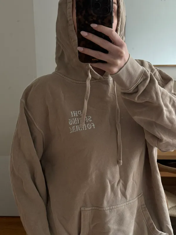 Alpha Phi Sweatshirt Tan Size L - Image 6
