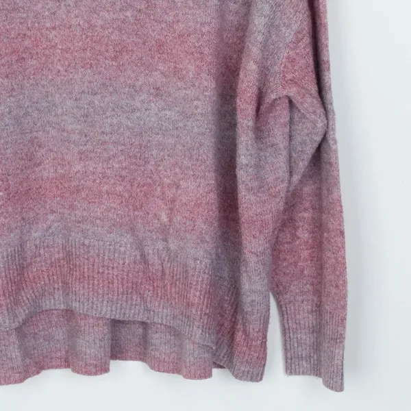 American Eagle Sweater XL Cowl Neck Pink‎ Purple Ombre Knit Pullover Oversized - Image 4