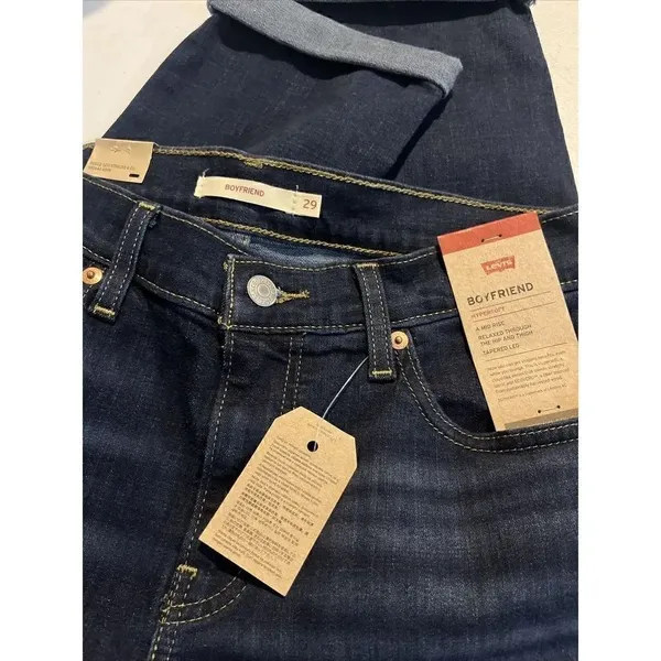 Levi's Women's New Boyfriend Jeans, Cobalt Layer, US 8 - 29W x 27L - Image 6