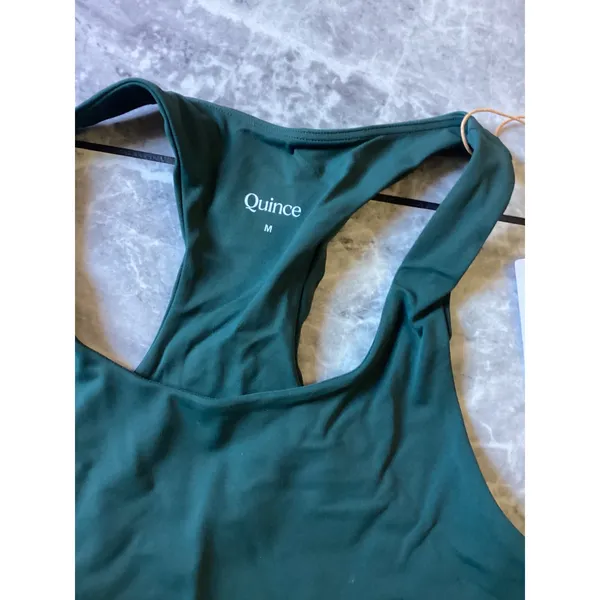 Quince Ultra-Form Scoop Neck Longline Bra Forest Green M LB52915-ATG001-21329 - Image 2