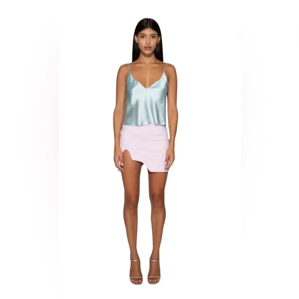 REVOLVE Mother Of All Liza Mini Skirt Lilac Purple Pastel Mini Skirt - Image 3