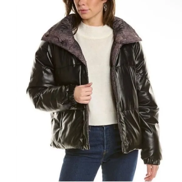 BLANK NYC Reversible Brown & Black Puffer Coat/Jacket(Size Large) - Image 2