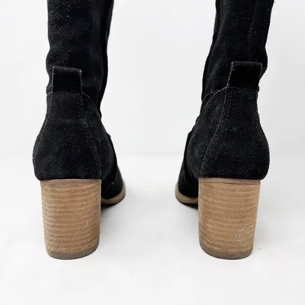 [Blondo] Black Nicola Waterproof Suede Leather Chunky Heel Boots Side Zip Sz 8.5 - Image 5
