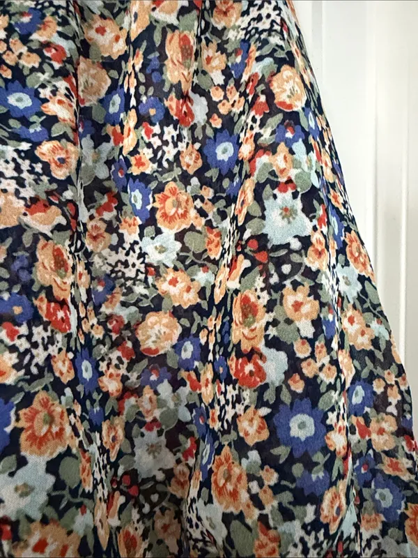 Kiss the Sky Urban Outfitters Smocked Puff Short Sleeve Floral Mini Dress XS - Image 5