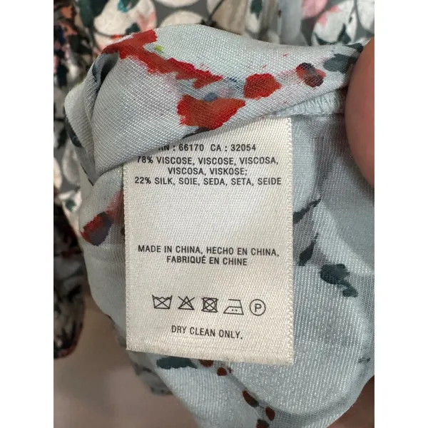Maeve Anthropologie Umi Wrap Top Burnout Velvet Floral Multicolor Size XL - Image 7