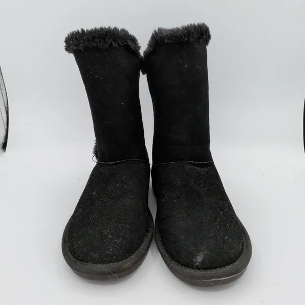 Minnetonka Milltown Black Suede Faux‎ Fur Lined Mid Calf Winter Boots Womens 6 - Image 3