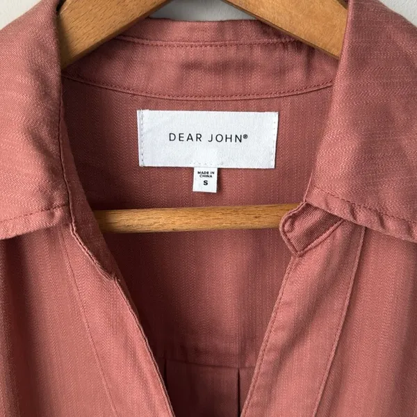 Dear John Denim Wistful Mauve Long Sleeve Button Avery Dress - Image 2