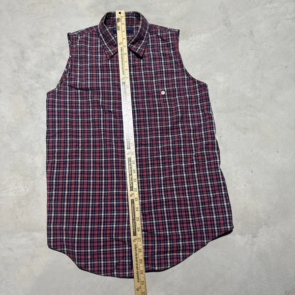 Abercrombie & Fitch Button Down Shirt Vest Women's SZ M Vintage Y2K 100% Cotton - Image 3