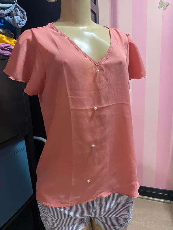 Blouse Dress Pink Size M - Image 7