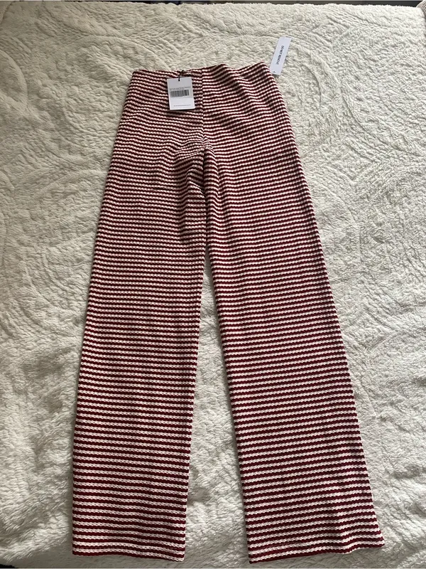 NWT Princess Polly Next To Me Lounge Pant Red/White Stripe - Image 4