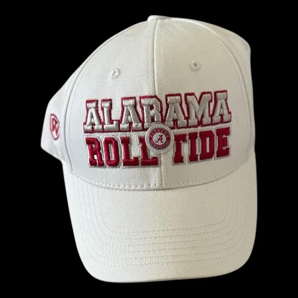 Top Of The World Alabama Crimson Tide Hat Cap One Fit Adjustable Roll Tide White - Image 2