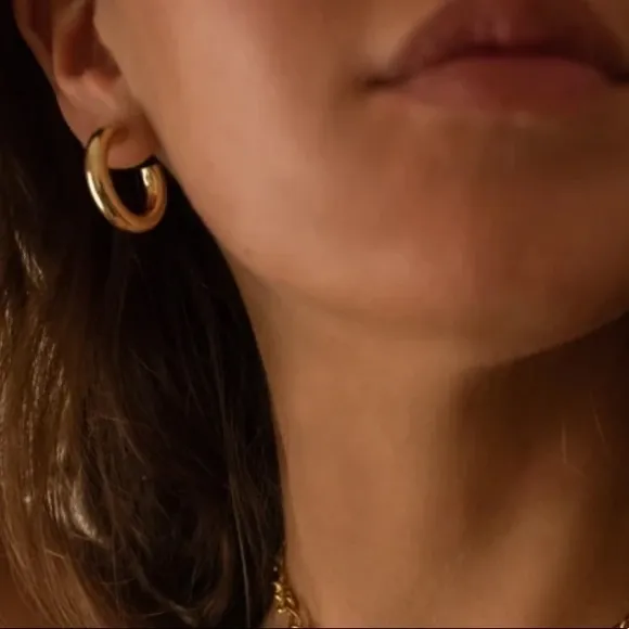 House of Harlow 1960 Chunky Hoop earrings - Image 2