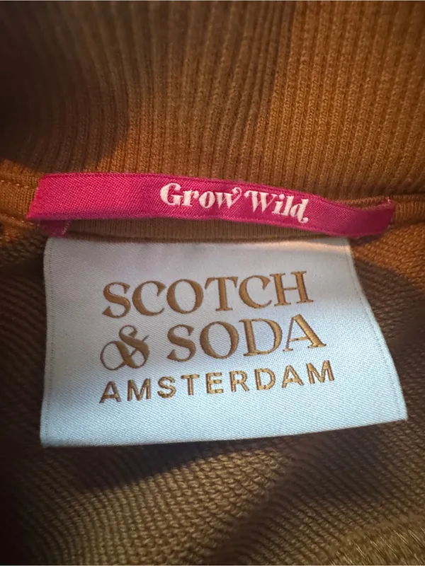 Scotch & Soda Seasonal Loose Cropped Funnel Neck Sweatshirt S - Image 2