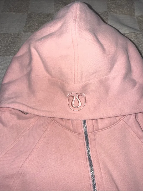 Lululemon Scuba Oversized 1/2 Zip Hoodie Pink Mist M/L - Image 4