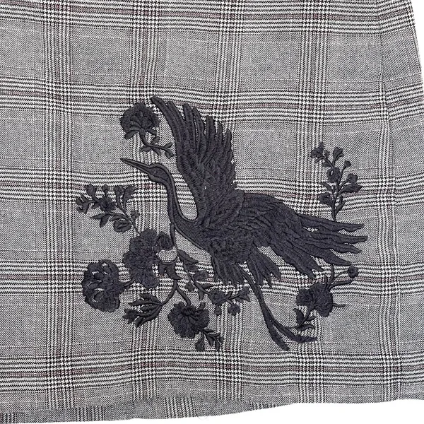 Loft Womens Skirt Embroidered Duck Plaid Preppy Minimalist Minimal Office Sz 2 - Image 5