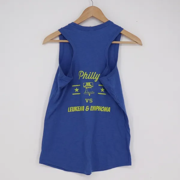 District Perfect Tri Tank Top Royal Blue Philly vs Leukemia Lymphoma Medium - Image 4