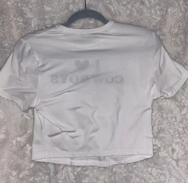NWOT I heart cowboy White Tee Size L - Image 4