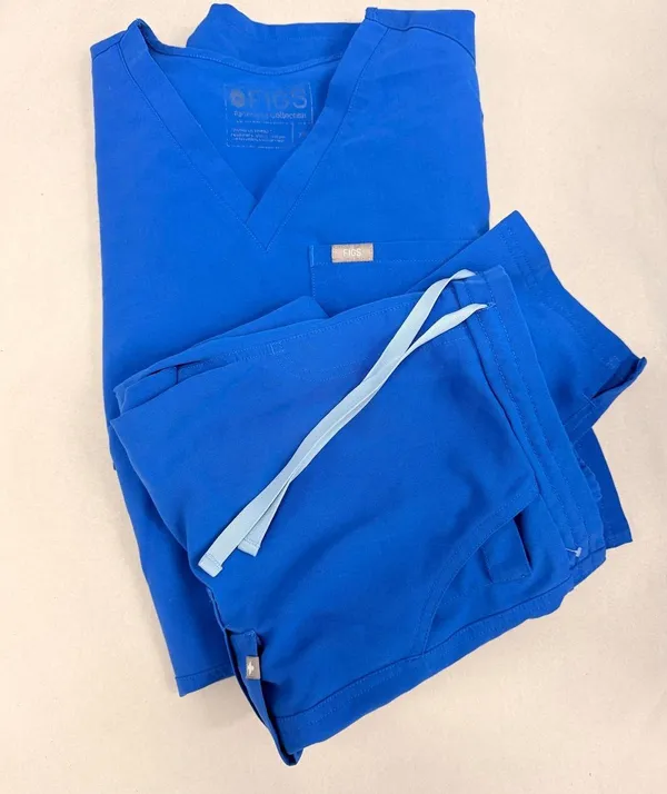 FIGS Scrub Set Catarina XS & Yola Skinny XS Royal Blue - Image 3