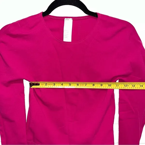 Fabletics Corey SculptKnit® Long-Sleeve Top in Very Berry Size Small - Image 14