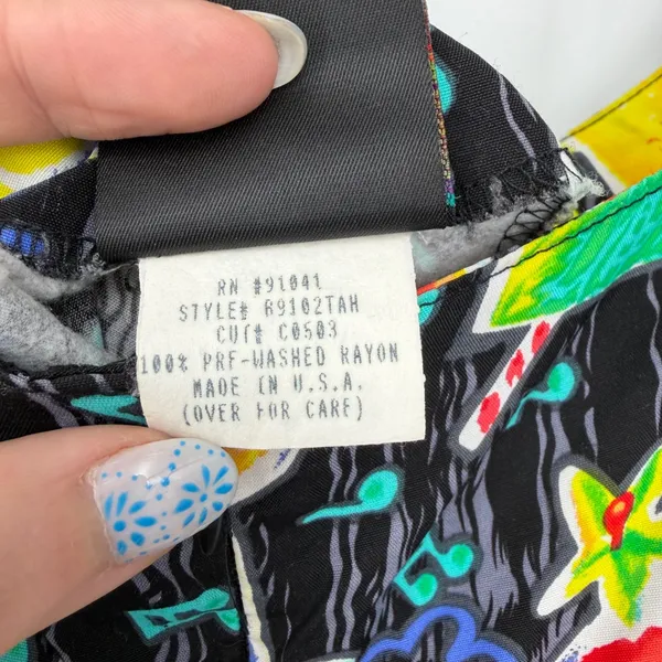 Vintage Big Hed Designs Sundress Women Small Black Cocktail Music Rayon 90's Y2K - Image 8