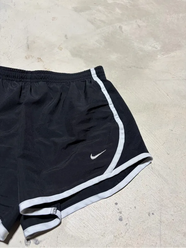 Nike Women's Black Shorts with White large - Image 2