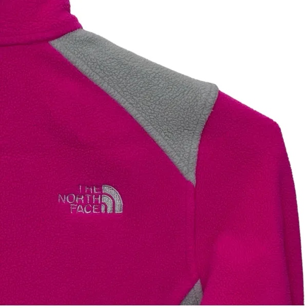 The North Face Jacket Womens Size‎ Small Pink Gray Fleece Full Zip Pockets - Image 7