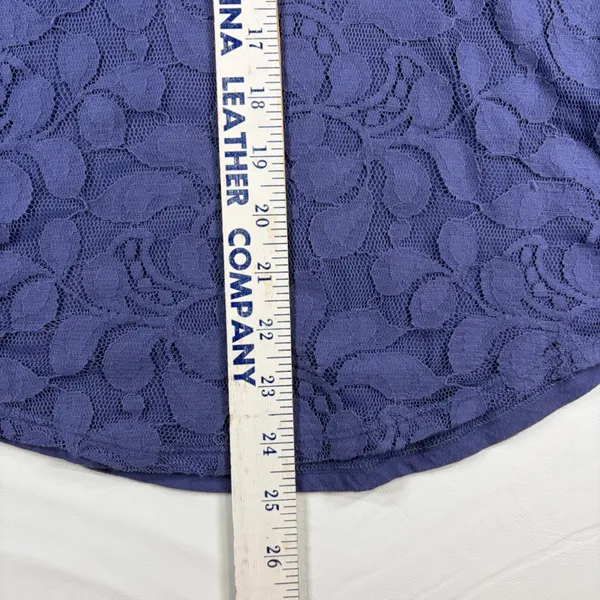 Banana Republic Purple‎ Lace Front Tank Top Sleeveless XS Floral Purple Bohemian - Image 5