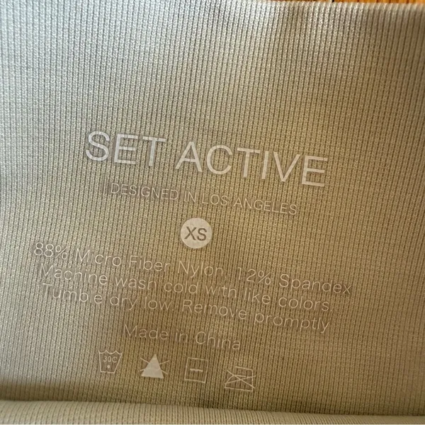 SET Active Oatmeal Seamless Workout Gym Leggings size‎ XS - Image 3
