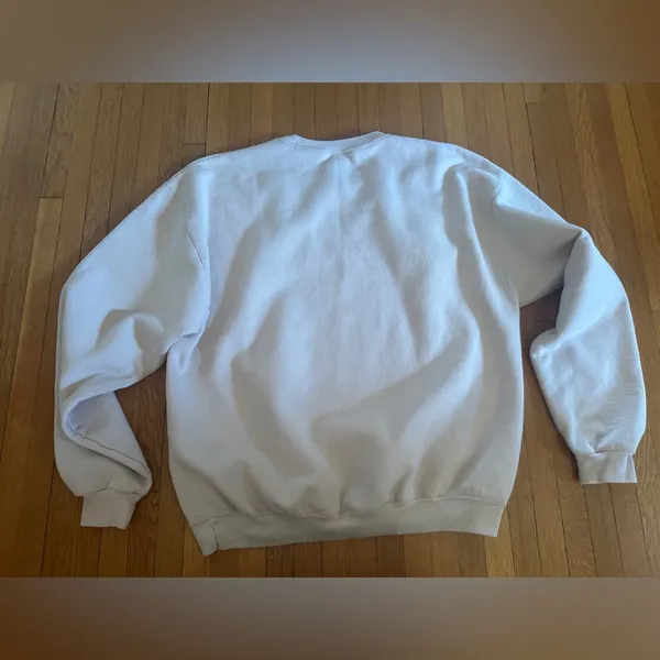 Jerzees Vintage Bleeding Heart Beige Sweatshirt, Size L - Image 7