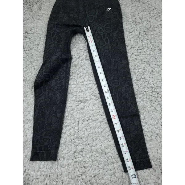 Gymshark Adapt Animal Seamless Leggings Urban Grey Black Women's Size Medium - Image 7