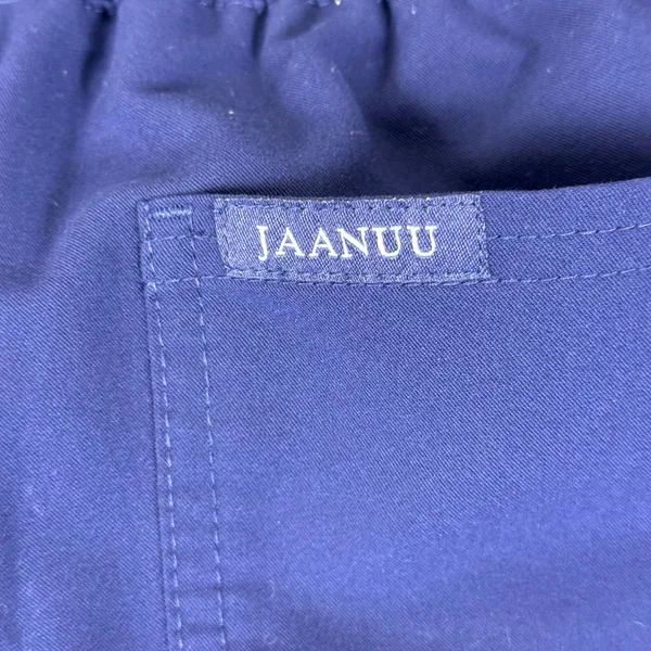 Jaanuu Blue Straight Leg Scrub Pants Small Elastic Waist Performance Stretch - Image 12