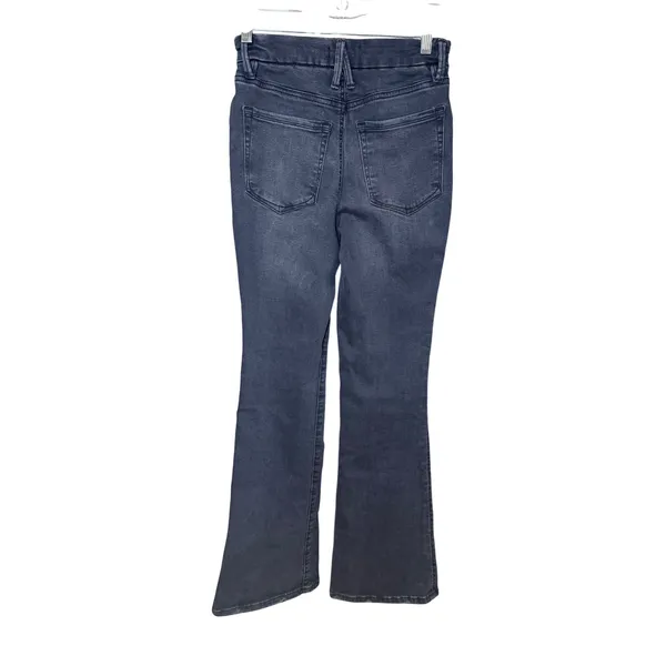 Good American Pull On Flare Jeans Washed Black Size Small‎ - Image 3
