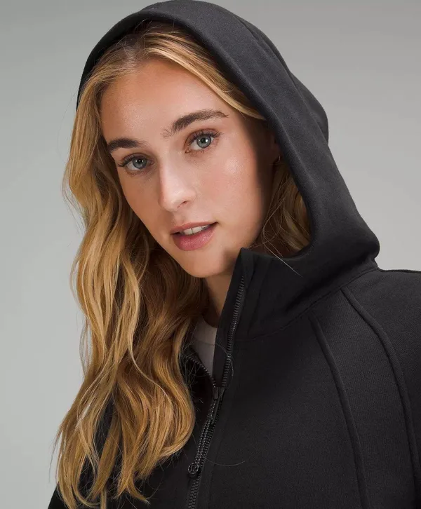 Scuba Oversized 1/2 Zip Hoodie in Black - Image 4