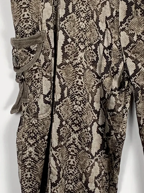 Marrakech Silky Jogger Pants 31 Snakeskin Print Lightweight Relaxed - Image 10