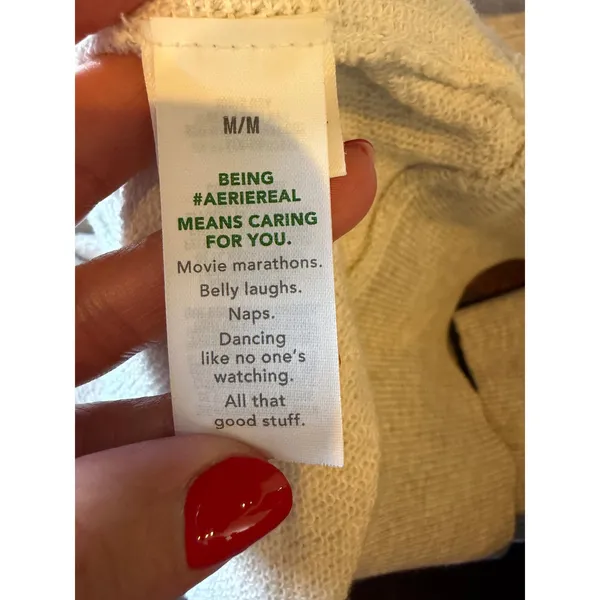 Aerie Wicked Big Chill Crew‎ Sweatshirt Women Medium Gray Broadway Athleisure - Image 11