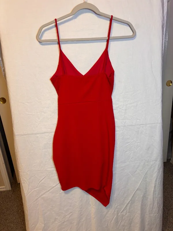 The Vintage Shop Red Cutout Mini Dress – Size S - Image 3