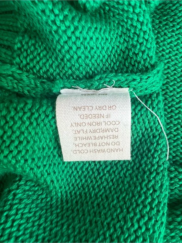 BRIT.NY Green Golf Love Embroidered Cotton Knit Crewneck Sweater Size M Preppy M - Image 6