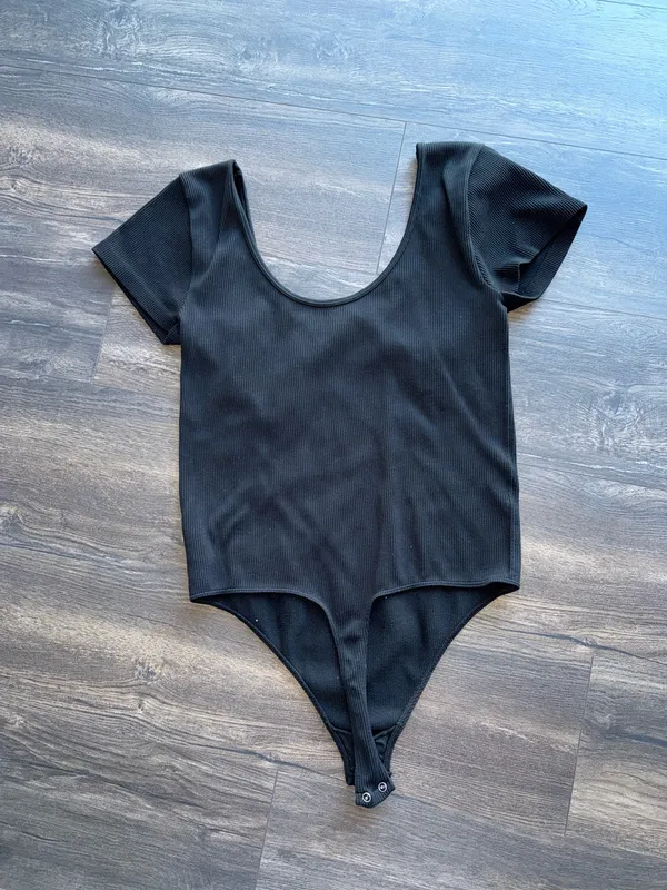 American Eagle Bodysuit Short Sleeve Black - Image 2