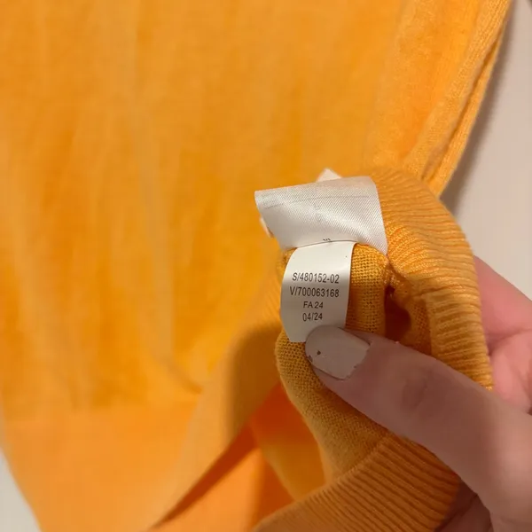 Banana Republic wool‎ Short Sleeve Forever Sweater orange yellow size small - Image 5