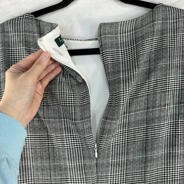 Ralph Lauren LRL 6 Dress Glen Plaid Long Sleeve Quiet Luxury Minimalist‎ Sheath - Image 14