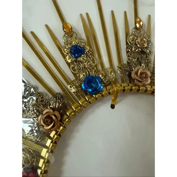 NIP New Goddess Crown Headband Sunburst Halo Day of the Dead Costume - Image 4