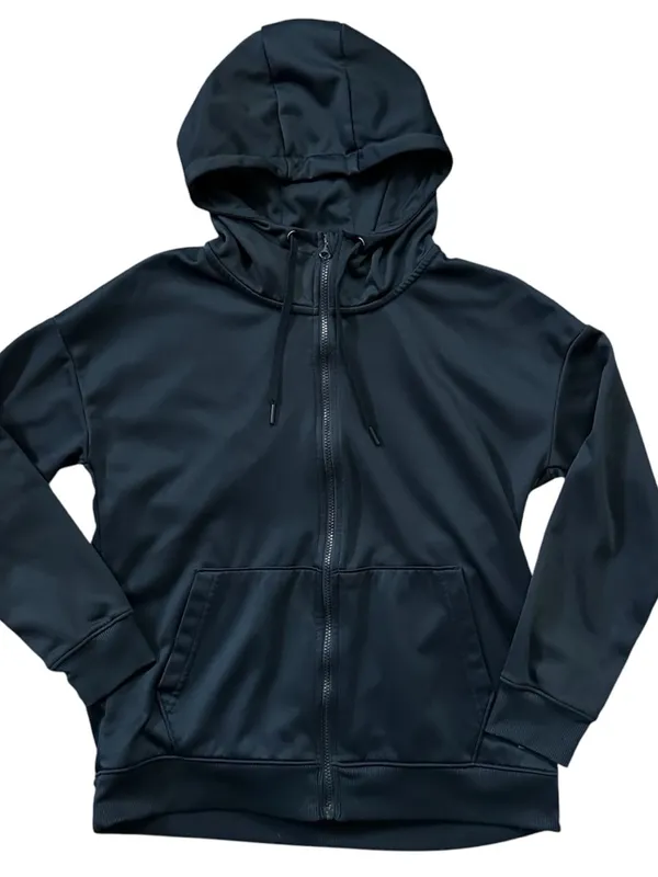 Mondetta Zip Up Performance High Neck Hoodie Sweatshirt Black Medium - Image 7