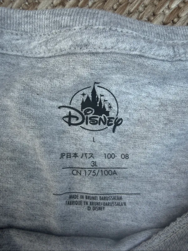 Disney Gray Long Sleeve Tee with Red, Black, Pink & Aqua Graphic - Image 2